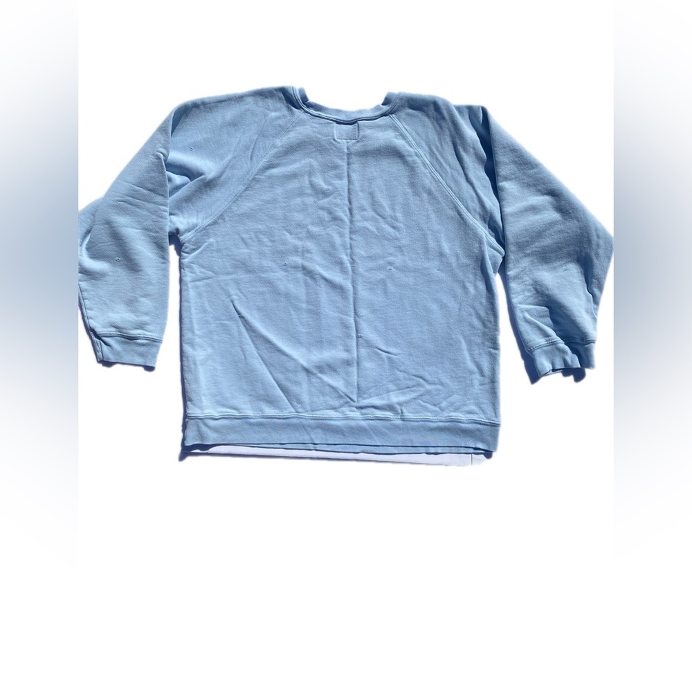 Free People Retro Brand Sweatshirt Brooklyn Graphic Light Blue large EUC - Picture 6 of 11